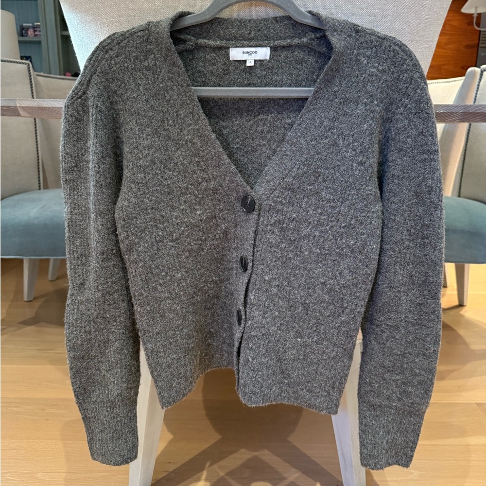 SUNCOO Women's Gray Cardigan